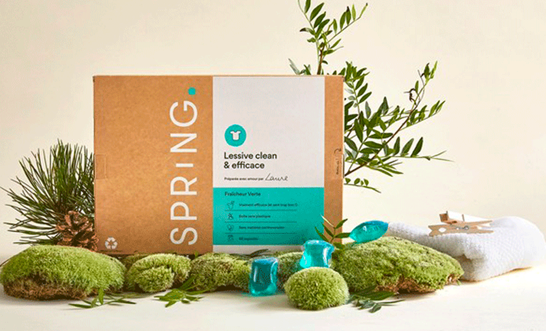 Spring lessive capsules